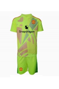 Manchester United Keeper Babyklær Borte Fotballdrakt til barn 2024-25 Korte ermer (+ Korte bukser)